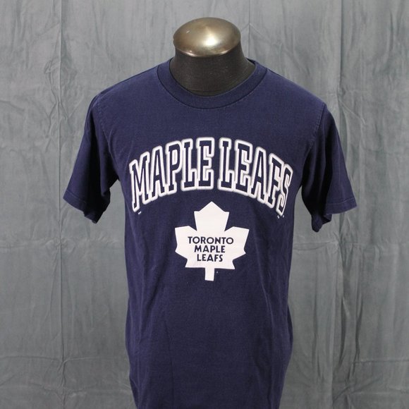Toronto Maple Leafs Shirt (VTG) - Block SCript and Logo - Men's Medium - Picture 1 of 8